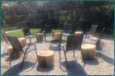 fire pit at camp trailblazer hatfield mccoy trails